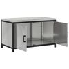 vidaXL K&uuml;chenaufbewahrung mit Regal Silber 60 x 50 x 92 cm Stahl