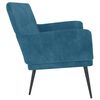 vidaXL Sitzbank Blau 108x79x79 cm Samt