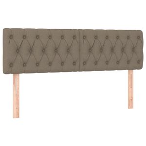 vidaXL Kopfteile Taupe 144x7x78/88 cm Stoff