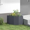 vidaXL Eckpflanzer Anthrazit 45 x 45 x 35 cm Stahl