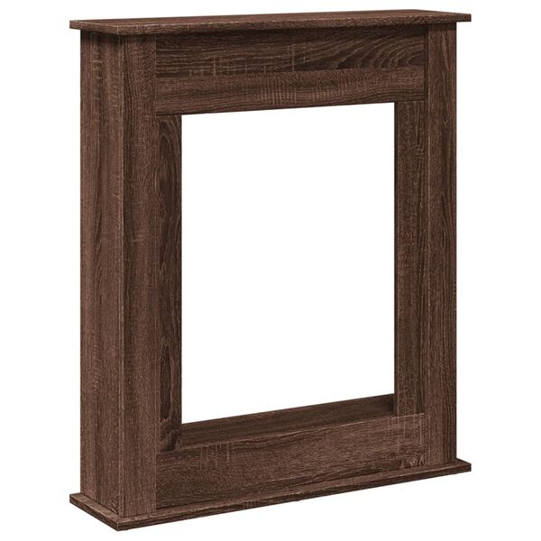 vidaXL Kaminumrandung Braun Eichen-Optik 75x20x87,5 cm Holzwerkstoff