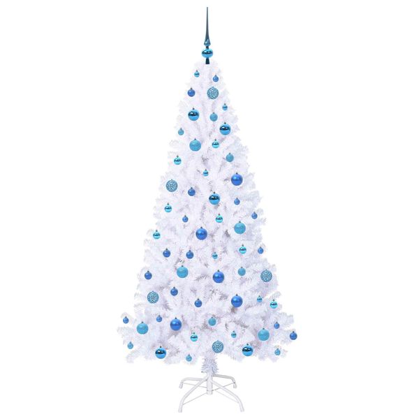 vidaXL K&uuml;nstlicher Weihnachtsbaum Wei&szlig; 180 cm PVC und Stahl