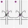 vidaXL Gartenzaun Spalier Schwarz 305,5 x 55,5 x 0,3 cm