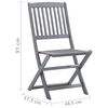 vidaXL 4-tlg. Bistro-Set Massivholz Akazie Grau