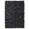 vidaXL Shaggy-Teppich Echtleder 190 x 280 cm Grau