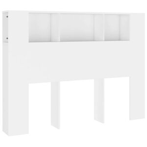 vidaXL Kopfteil mit Ablagen Wei&szlig; 140x18,5x104,5 cm