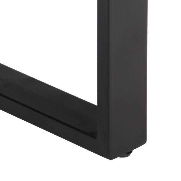 vidaXL Sitzbank 120 cm Schwarz und Braun Echtes Ziegenleder
