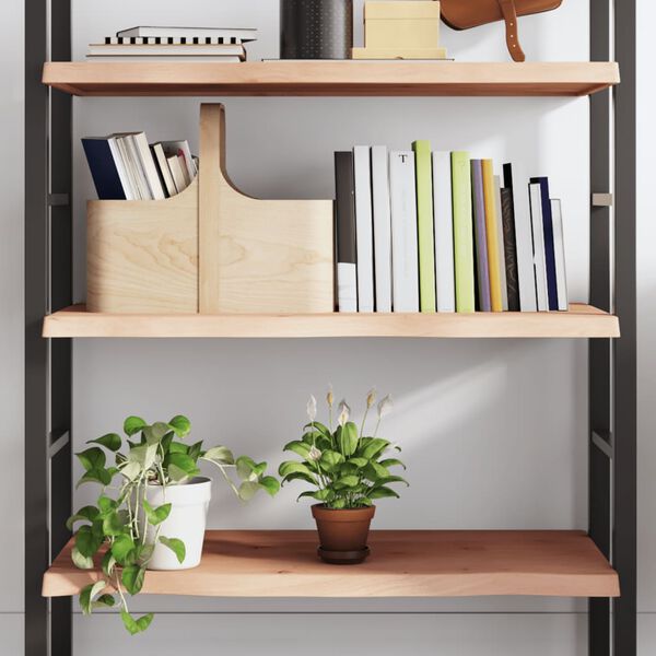 vidaXL Wandregal 100x50x(2-4) cm Massivholz Eiche Unbehandelt