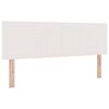 vidaXL Boxspringbett Creme und Wei&szlig; 160 x 200 cm Cordstoff