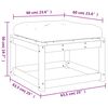 vidaXL Gartenhocker mit Kissen Massivholz Kiefer