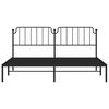 vidaXL Bettgestell mit Kopfteil Metall Schwarz 200x200 cm