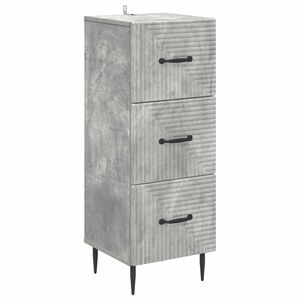 vidaXL Schubladenschrank Betongrau 33 x 34,5 x 89,5 cm Holzwerkstoff