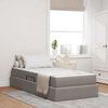vidaXL Aufbewahrungsbett mit Matratze Taupe 90 x 200 cm Polyester