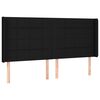 vidaXL Boxspringbett mit Matratze & LED Schwarz 180x200 cm Stoff