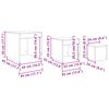vidaXL Couchtisch 3 pcs Schwarz Eichen-Optik Holzwerkstoff