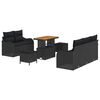vidaXL Garten-Sofa-Set 8 Stk. 7-Sitzanzahl Schwarz