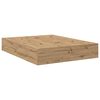 vidaXL Aufbewahrungsbettgestell Artisan-Eiche 140 cm Holzwerkstoff