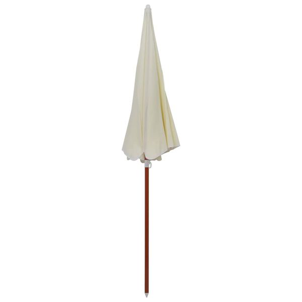vidaXL Sonnenschirm mit Stahl-Mast 240 cm Sandwei&szlig;