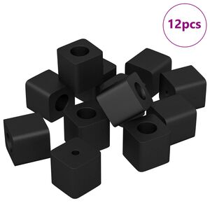 vidaXL Schubladenhalter 12 pcs Schwarz 15 x 15 x 15mm PP Copolymer