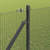 vidaXL Zaunpfosten Grau 25 x 1,6 m (16 x 16 mm Netz) Stahl und PVC