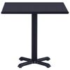 vidaXL Gartentisch Schwarz 80x80x75 cm