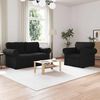 vidaXL Sofa 2 pcs Schwarz