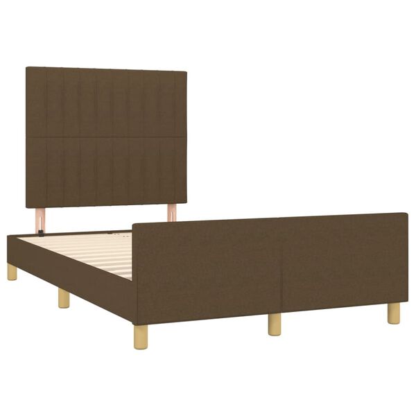vidaXL Bettgestell ohne Matratze Dunkelbraun 120x190 cm Stoff