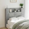 vidaXL Kopfteil Beton Grau 120 x 16,5 x 103,5 cm Holzwerkstoff