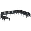 vidaXL Garten-Sofa-Set 10 pcs Anthrazit Stahl