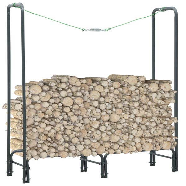 vidaXL Brennholzregal Anthrazit 120&times;35&times;120 cm Stahl