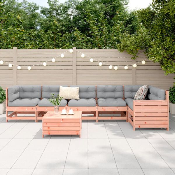 vidaXL 7-tlg. Garten-Sofagarnitur Massivholz Douglasie