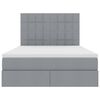 vidaXL Bett mit Stauraum und LED Hellgrau 140 x 200 cm Polyester