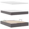 vidaXL Aufbewahrungsbett mit Matratze Grau 140 x 190 cm Kunstleder