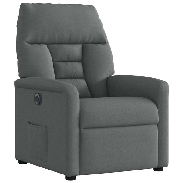 vidaXL Relaxsessel Elektrisch Dunkelgrau Stoff