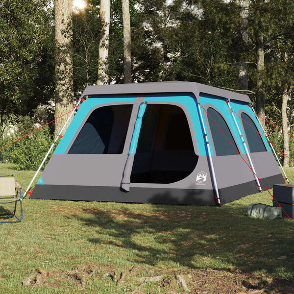 vidaXL Kuppel-Familienzelt 8 Personen Blau Quick Release