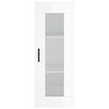 vidaXL Highboard Hochglanz-Wei&szlig; 34,5x34x180 cm Holzwerkstoff