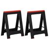 vidaXL Arbeitsb&ouml;cke 2 Stk. Klappbar Schwarz & Rot Polypropylen 350 kg
