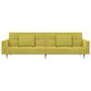 vidaXL Schlafsofa 2-Sitzer mit 2 Kissen & Hocker Gr&uuml;n Stoff