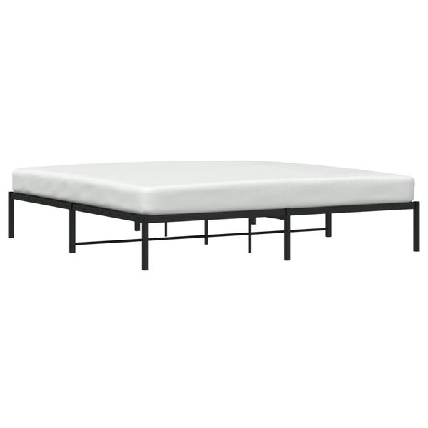 vidaXL Bettgestell Metall Schwarz 200x200 cm