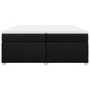 vidaXL Boxspringbett mit Matratze Schwarz 200x200 cm Stoff
