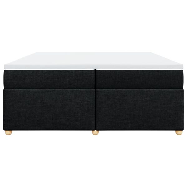 vidaXL Boxspringbett mit Matratze Schwarz 200x200 cm Stoff