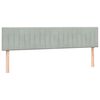 vidaXL Boxspringbett mit Matratzen Hellgrau 180x210 cm Samt