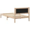 vidaXL Bettgestell mit gepolstertem Kopfteil Dunkelgrau 100 x 200 cm