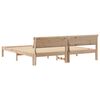 vidaXL Bettgestell mit Kopfteil Braun 200 x 200 cm Massivholz Kiefer