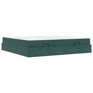 vidaXL Bettgestell mit Matratze mit Matratze 2 pcs Gr&uuml;n Samt