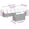 vidaXL Gartensofa-set 8 pcs Poly-Rattan