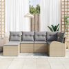 vidaXL Sofa Set mit Kissen 6 pcs Beige und hellgrau Poly-Rattan