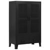 vidaXL B&uuml;roschrank mit Maschengittert&uuml;ren Industriell 75&times;40&times;120 cm Stahl