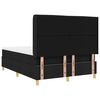 vidaXL Boxspringbett mit Matratze Schwarz 160 x 200 cm Stoff
