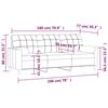 vidaXL 3-Sitzer-Sofa mit Kissen Creme 180 cm Stoff